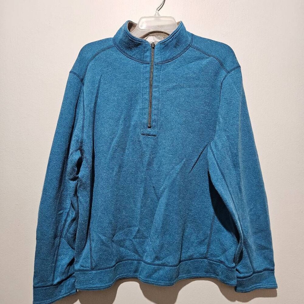 Tommy Bahama Sweater Mens Long Sleeve 1/4 Zip Pullover Casual Golf Size M